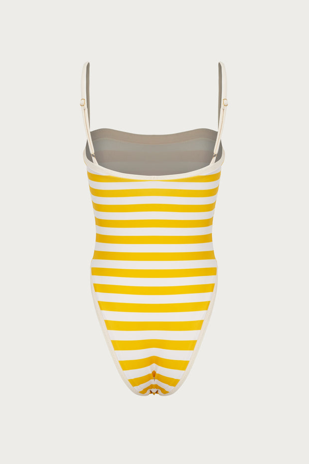 Colorblock One Piece (Yellow Stripe)