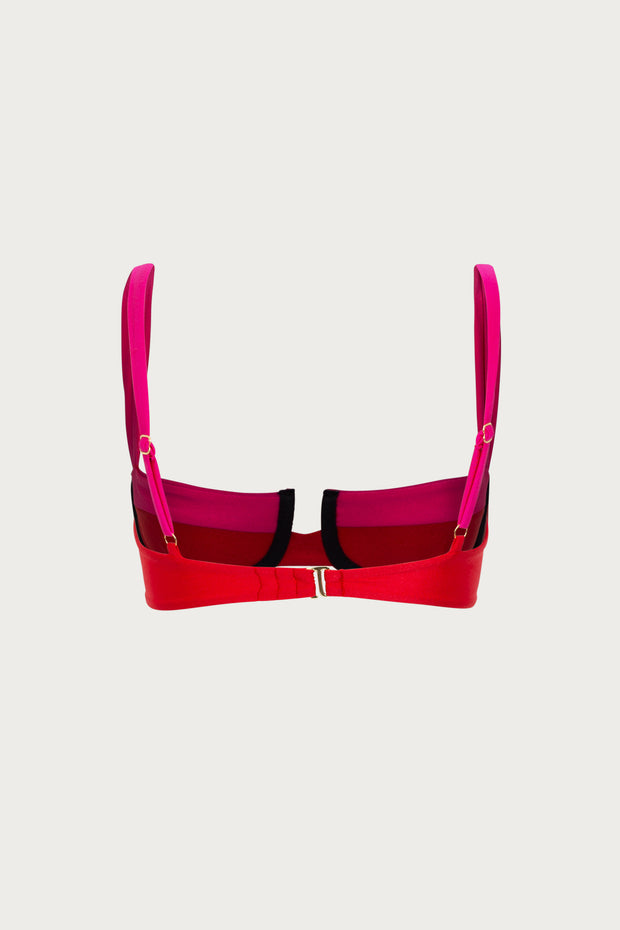 Underwire Top (Scarlet Red/Pink)