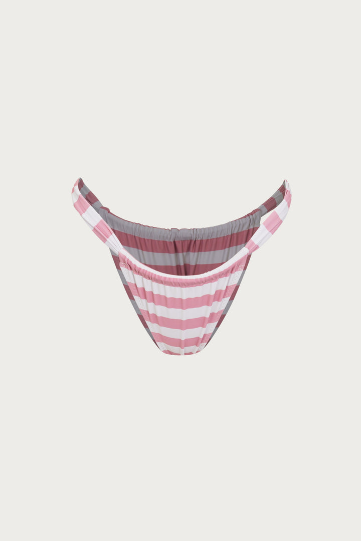 Ruched Bottom (Pink Stripe)