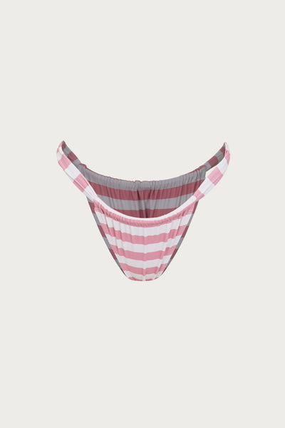 Ruched Bottom (Pink Stripe)