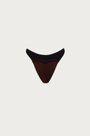 Western 90s Bottom (Brown/Faux Suede Black)