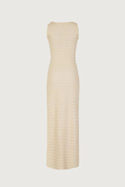 Rosette Sleeveless Crochet Dress (Cream)