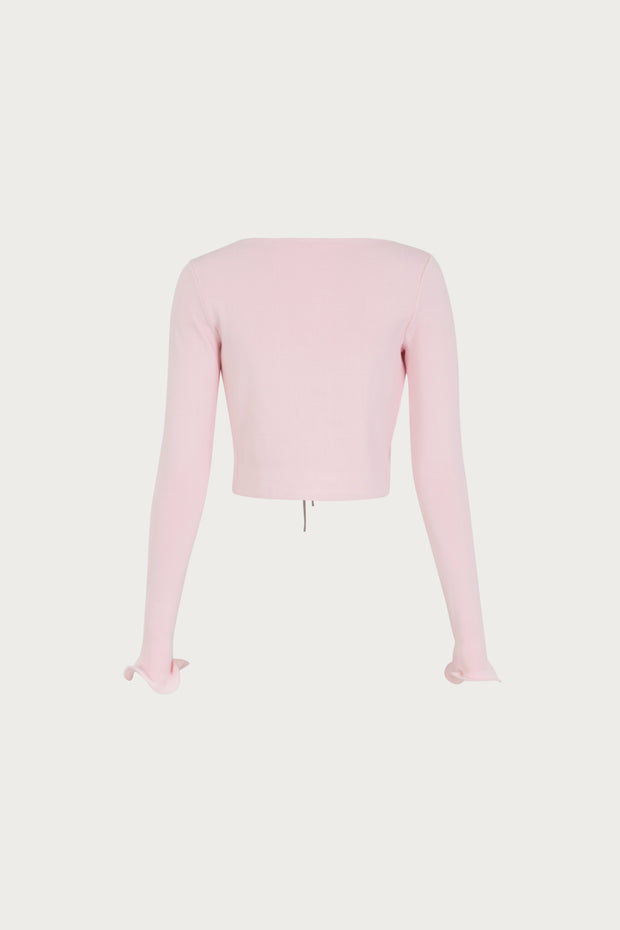 Ruffle Hem Top (Pale Pink)