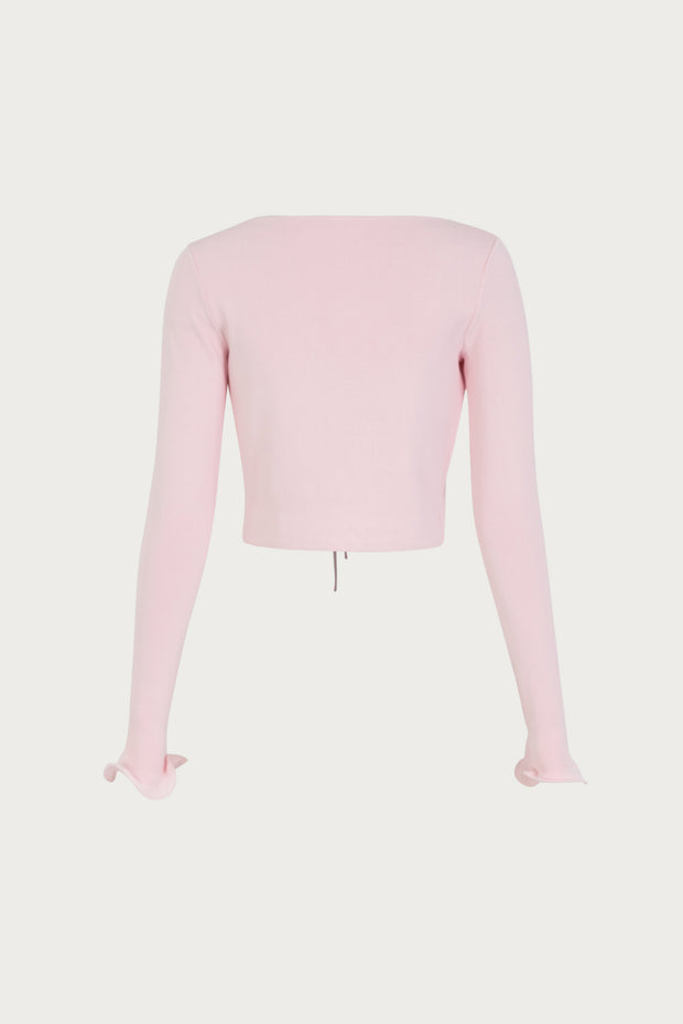 Ruffle Hem Top (Pale Pink)