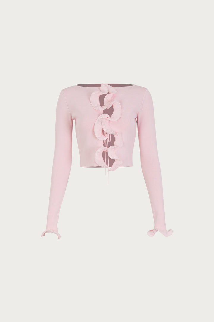 Ruffle Hem Top (Pale Pink)