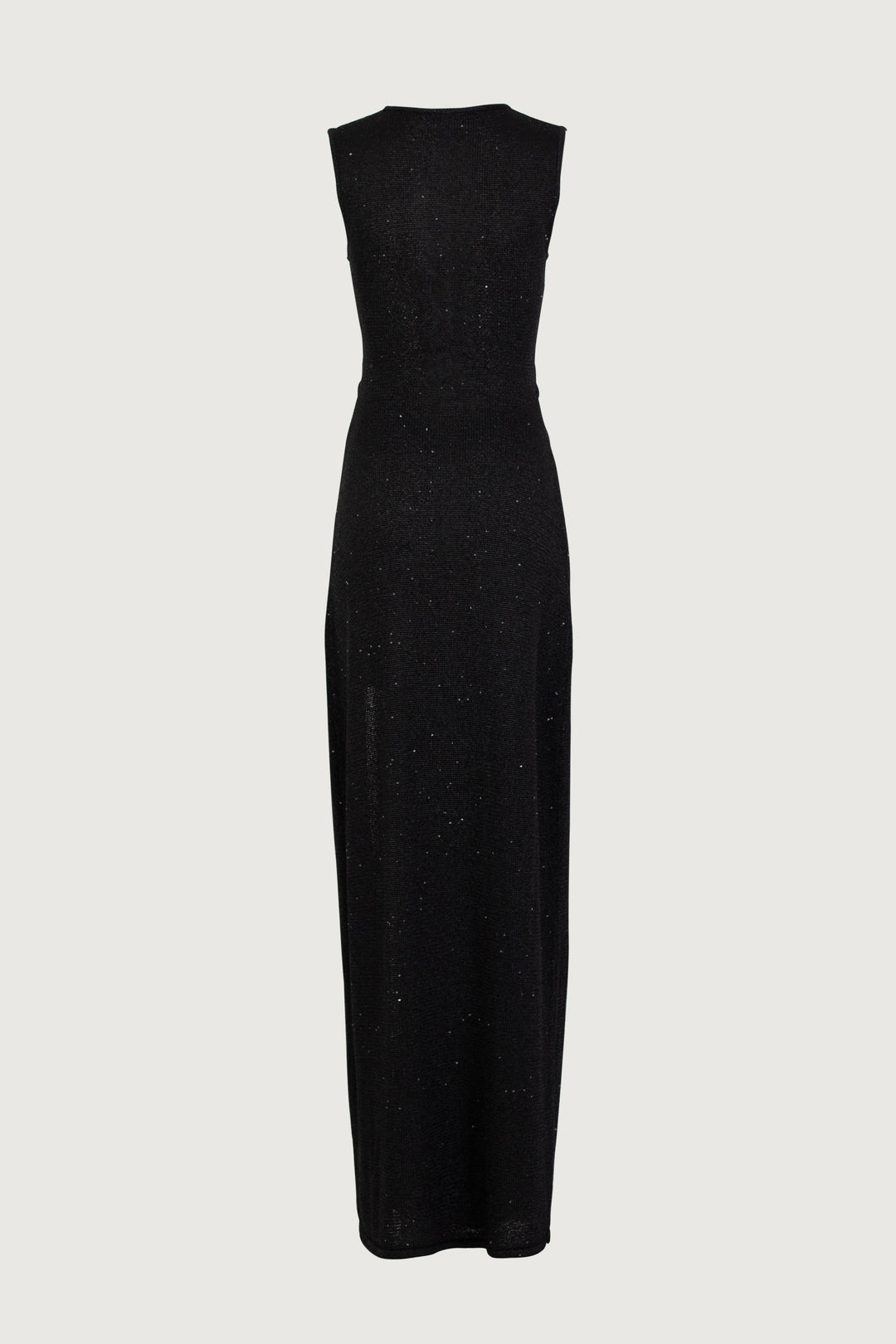 Cut Out Twist Dress (Black Sequin)