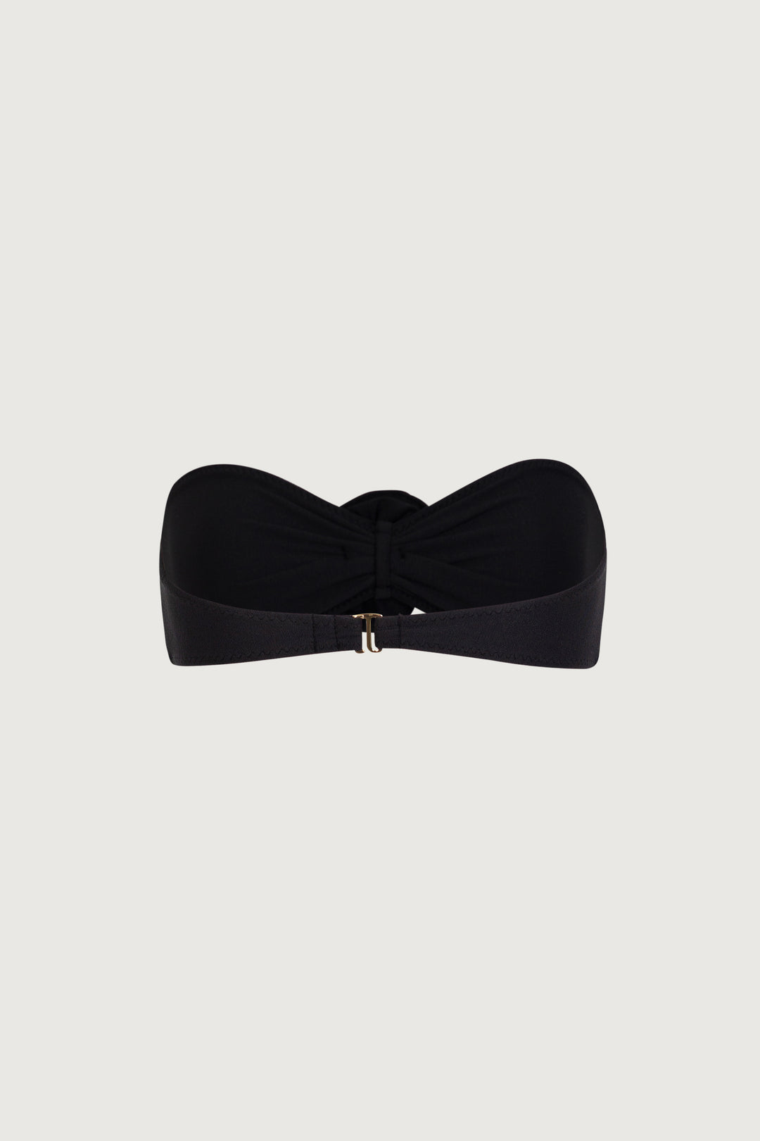 Rosette Bandeau Top (Faux Suede Black/Black)