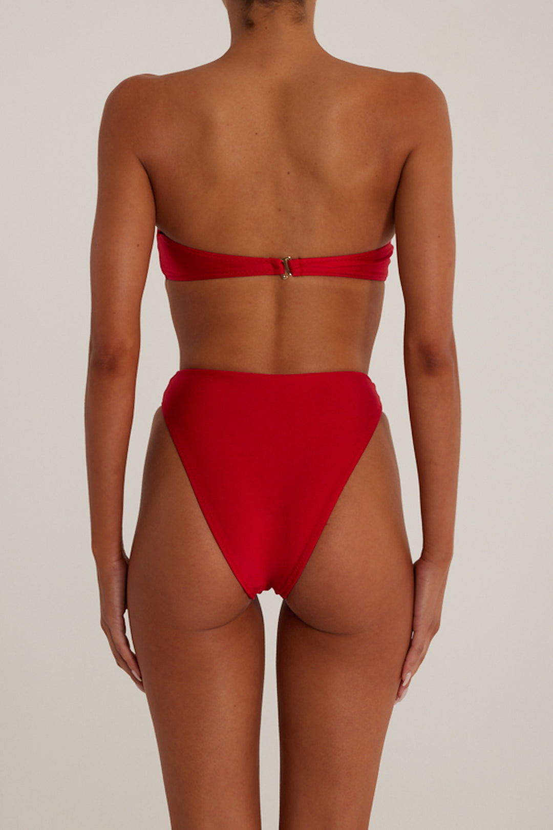 Rosette High Rise Bottom (Scarlet Red/Red)