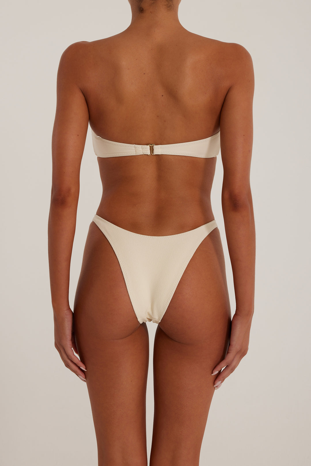 Rosette 90s Bottom (Faux Suede Cream/Black)