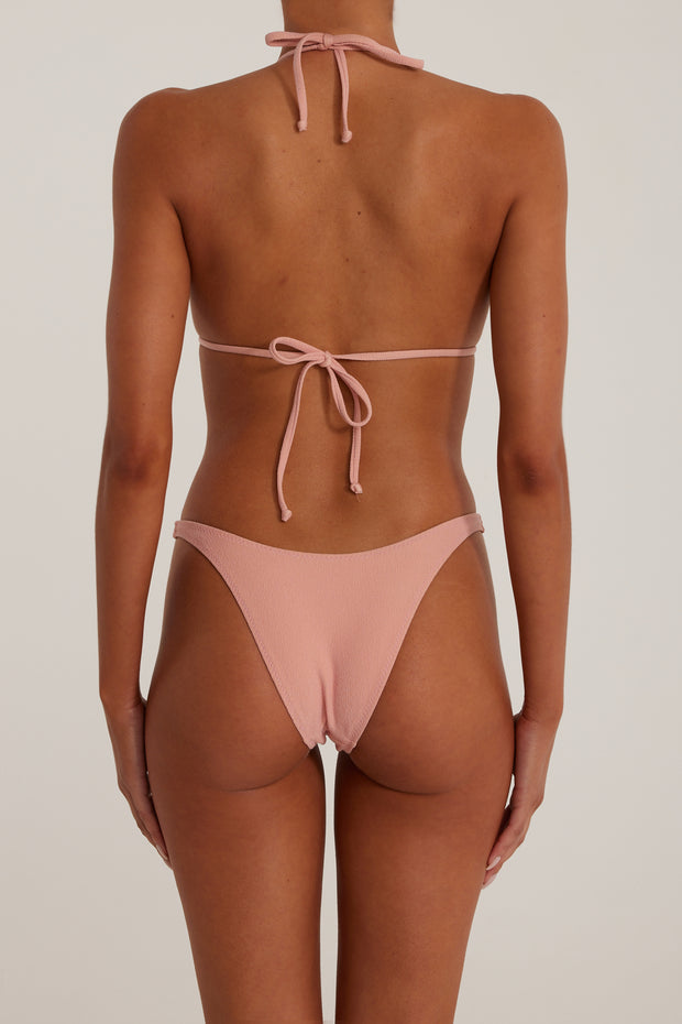 Rosette 90s Bottom (Faux Suede Blush/Blush)