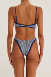 Bandeau Top (Navy Pinstripe/N