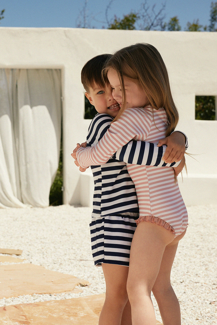 shorties (navy cream stripe)