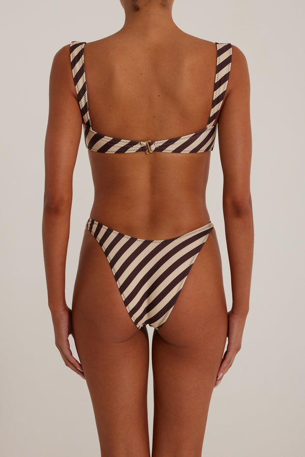 Spiral 90s Bottom (Brown Stripe)