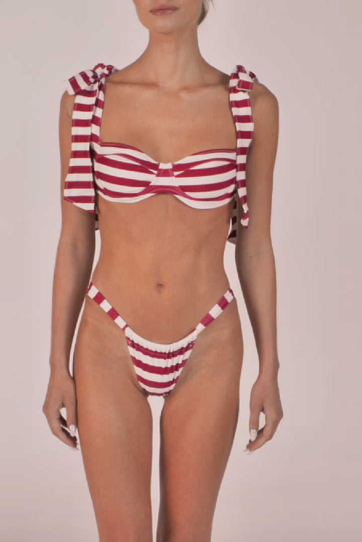 The Lady Bra (Burgundy Stripe)