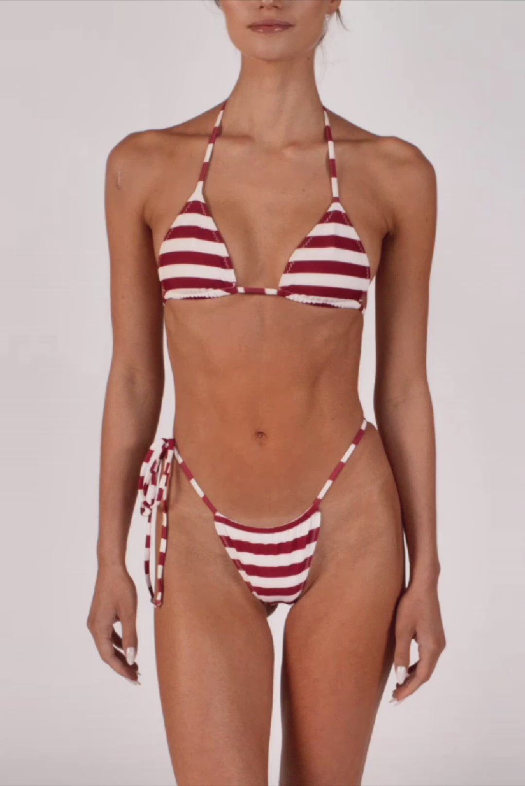 String Bottom (Burgundy Stripe)