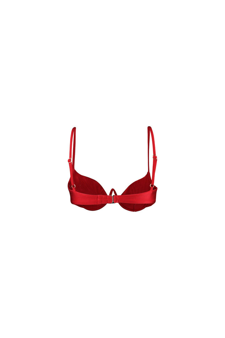 V Underwire Bra (Scarlett Red)