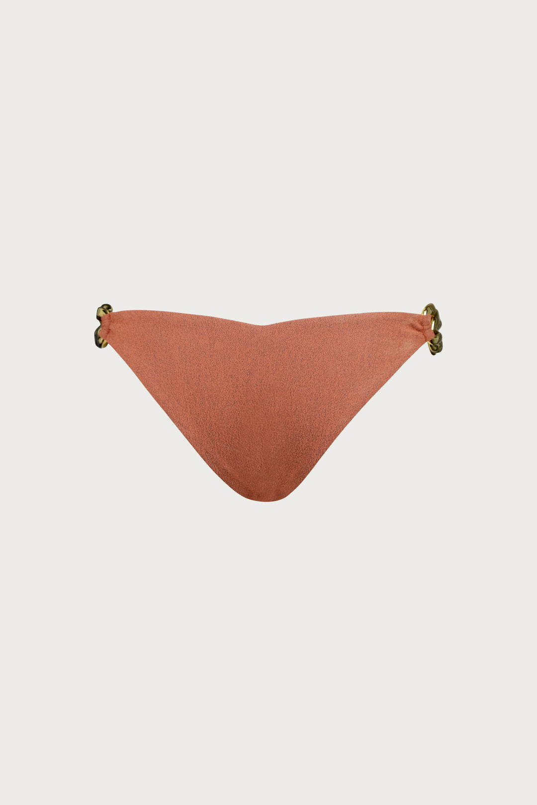 Gold Chain Brief (Faux Suede Burnt Sienna)