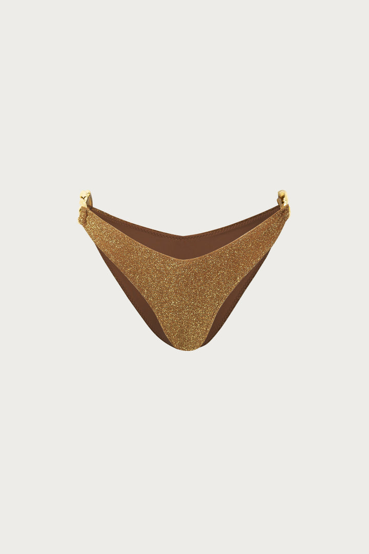 Gold Chain Brief (Mocha Shimmer Lurex)