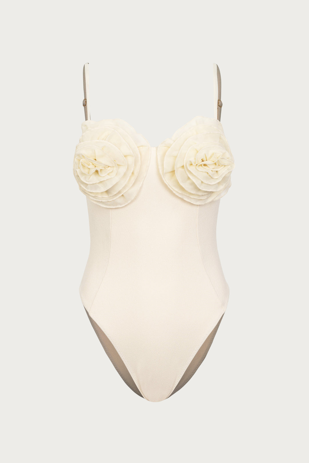 Rose One Piece (Faux Suede Cream/Cream)