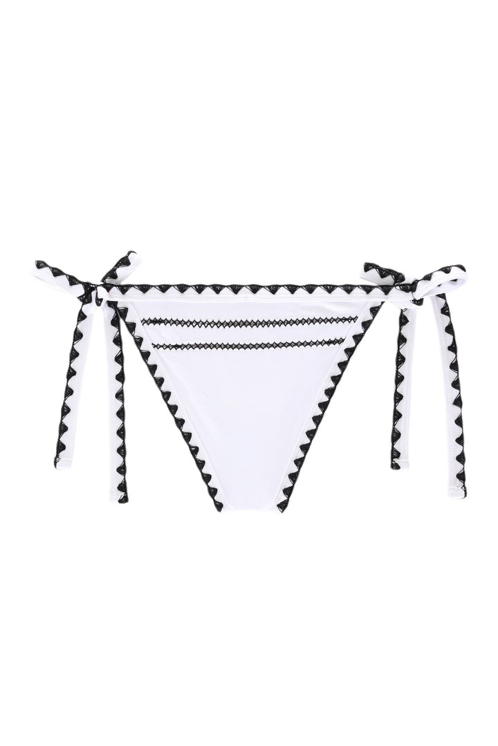 The Tease Tie Side Bottom (Blanc/Noir)