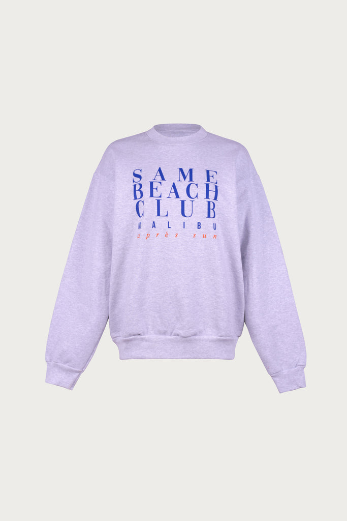 Sweat Shirt - Beach Club Sweatshirt (Gray) - SAME LOS ANGELES