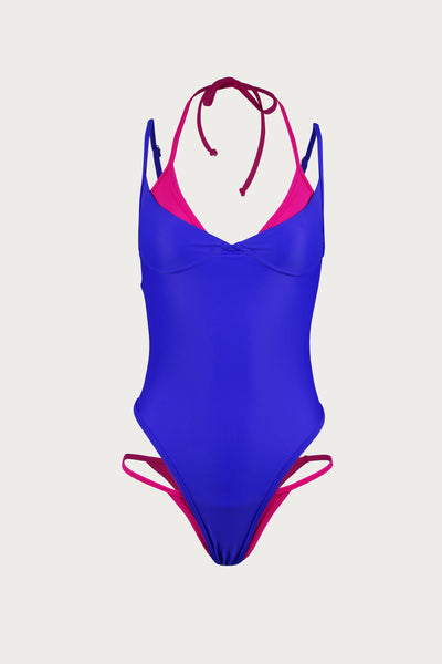 Double Layer one-piece swimsuit in multicoloured - Same