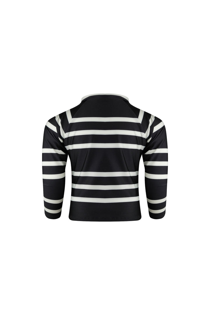 unisex rashguard (black cream stripe)