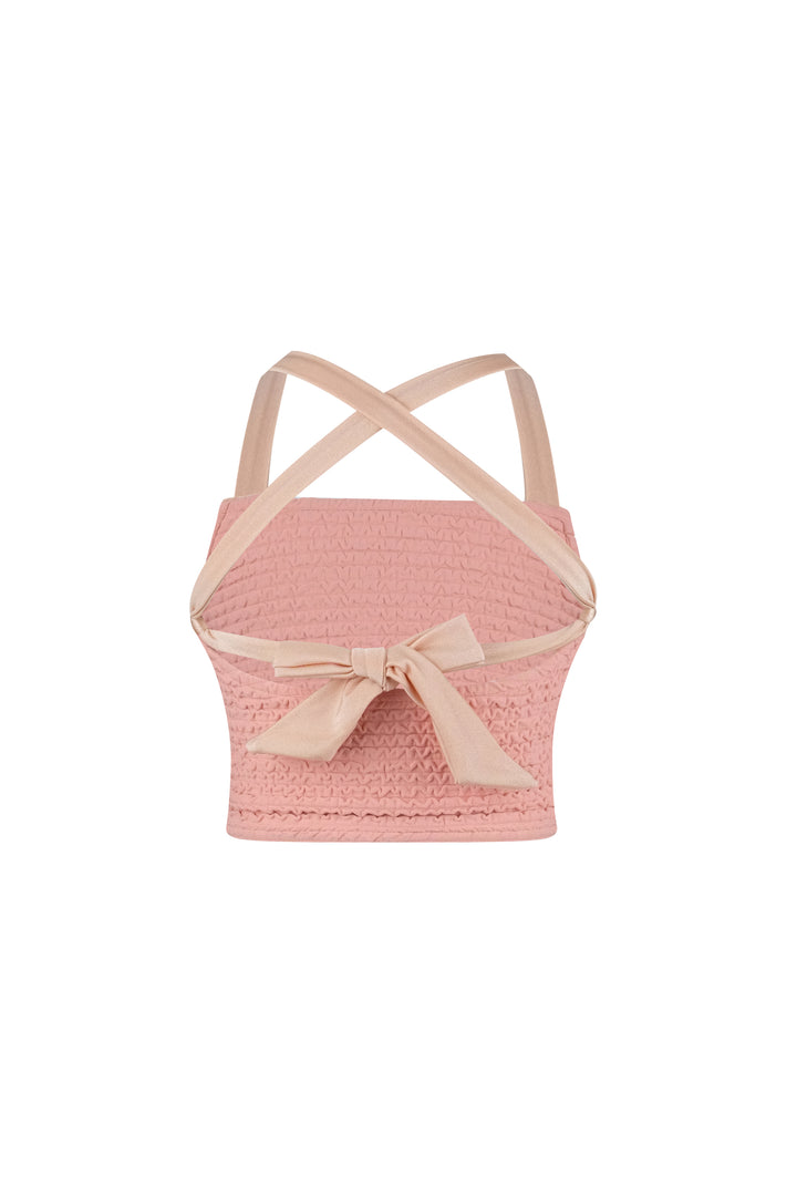 teeny tankini (crinkle blush)