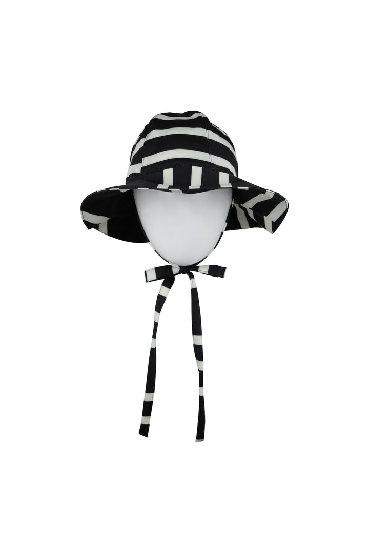 sun hat (black cream stripe)